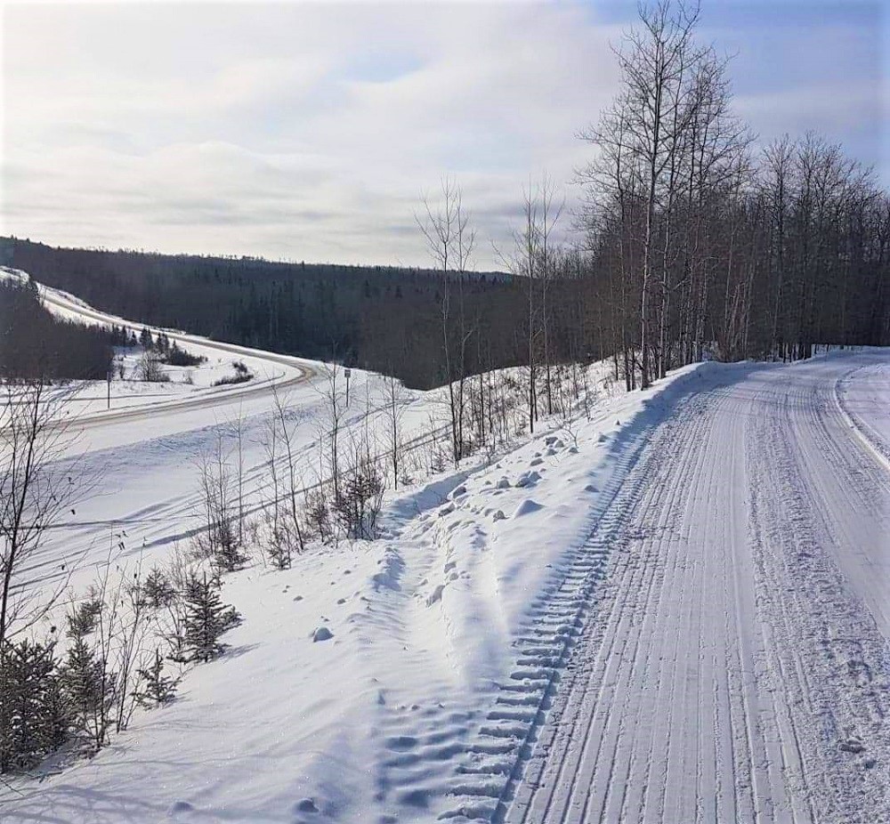 Rough Riders Snowmobile Club Trails - White Ranch Road by Hwy 9